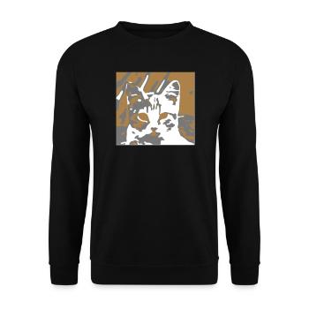 notre petit chat - Sweat-shirt Unisexe - noir - Devant - Alina (178cm) & Michal (187cm)