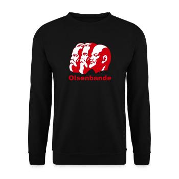 Olsen Bande Lenin,Max,Humor,lustige,Lustige Bild - Unisex Pullover - Schwarz - Vorne - Alina (178cm) & Michal (187cm)