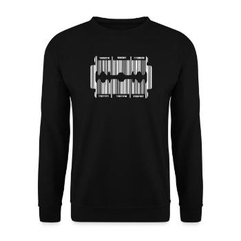 Lame de rasoir avec code - Sweat-shirt Unisexe - noir - Devant - Alina (178cm) & Michal (187cm)