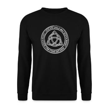 Highland Scotch Whiskey - Whiskey Design - Unisex Sweatshirt - black - Front - Alina (178cm) & Michal (187cm)