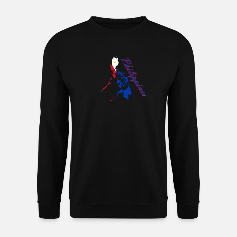 Script de la carte du drapeau philippin - Sweat-shirt Unisexe - noir