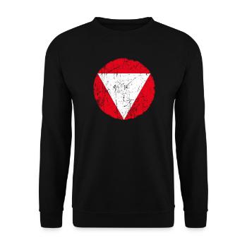 Cocarde aéronautique autrichienne à effet vintage - Sweat-shirt Unisexe - noir - Devant - Alina (178cm) & Michal (187cm)