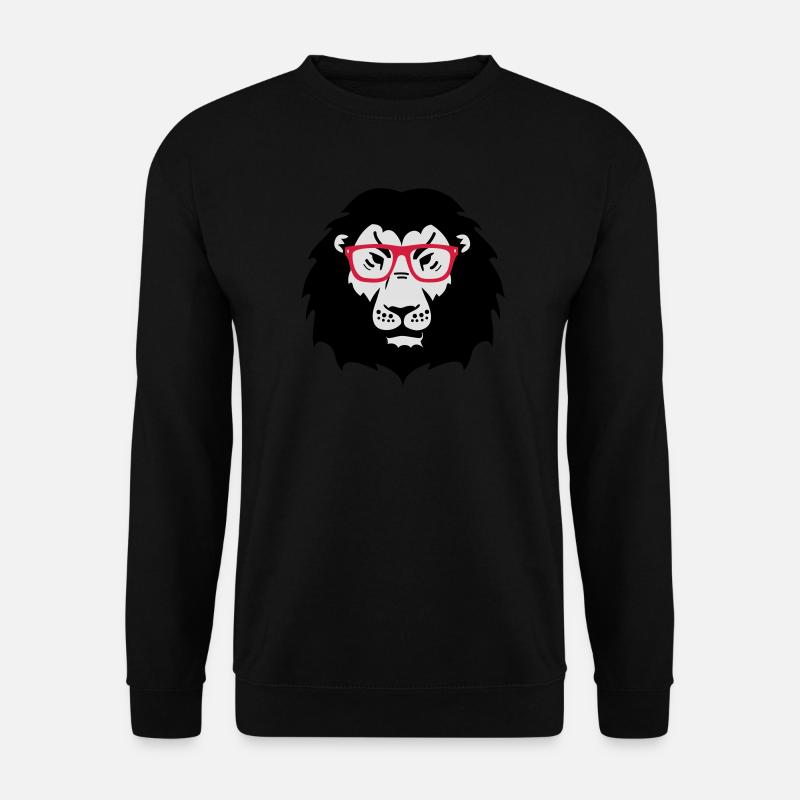 lion Löwe Gläser - Unisex Pullover - Schwarz