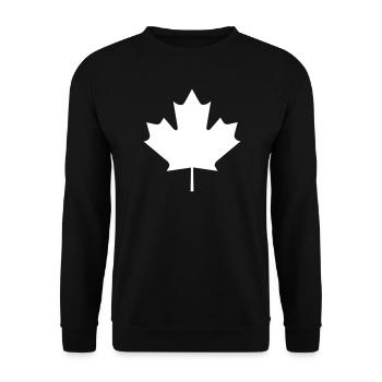 Une feuille d'érable - Sweat-shirt Unisexe - noir - Devant - Alina (178cm) & Michal (187cm)