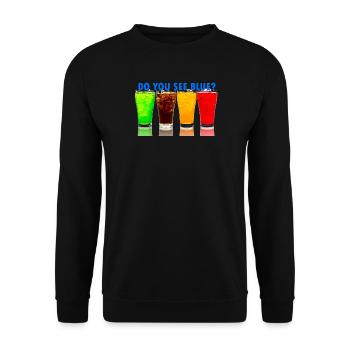 Do You See Blue? Colored drinks - Unisex Sweatshirt - black - Front - Alina (178cm) & Michal (187cm)