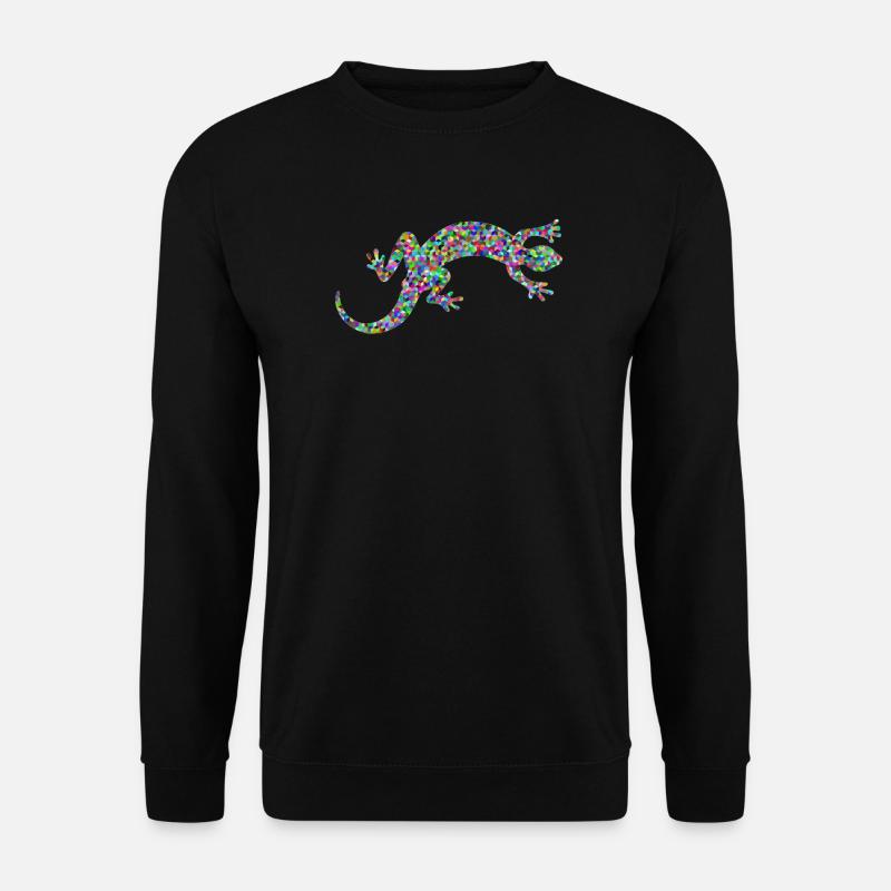 Gecko, Salamander, patterncontest - Unisex Pullover - Schwarz