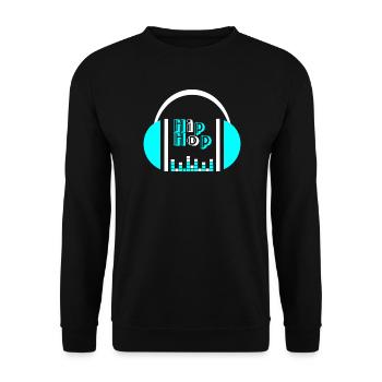 Casque néon avec conception d’égaliseur - Sweat-shirt Unisexe - noir - Devant - Alina (178cm) & Michal (187cm)