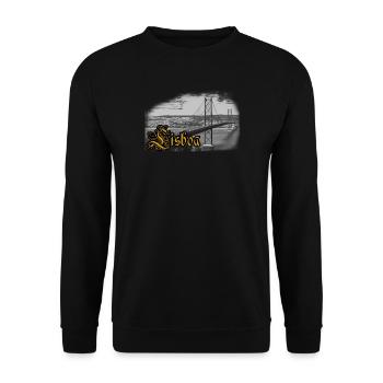 Lisbon bridge - Unisex Sweatshirt - black - Front - Alina (178cm) & Michal (187cm)