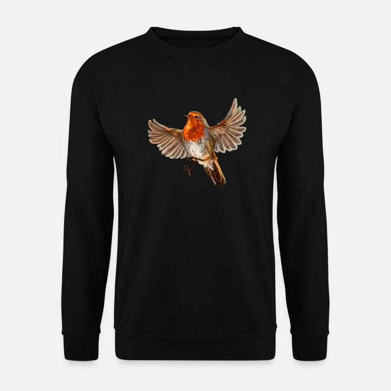 robin bird - Unisex Sweatshirt - black
