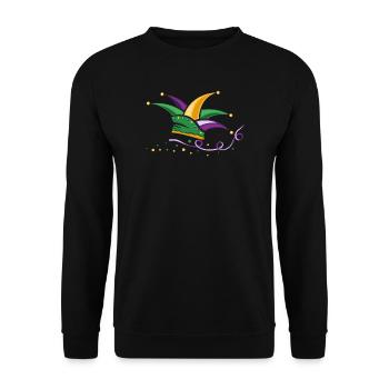 Fool cap Mardi Gras Carnaval de la Nouvelle-Orléans - Sweat-shirt Unisexe - noir - Devant - Alina (178cm) & Michal (187cm)