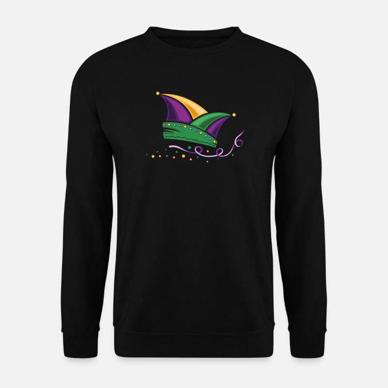 Narrenkappe Mardi Gras New Orleans Karneval - Unisex Pullover - Schwarz