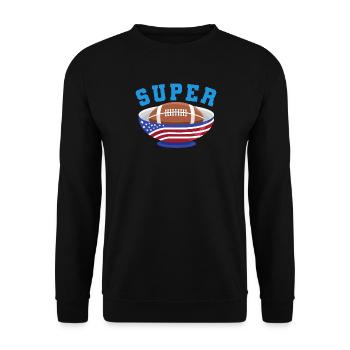 American Football Final Champions Team Fan Funny - Unisex Sweatshirt - black - Front - Alina (178cm) & Michal (187cm)