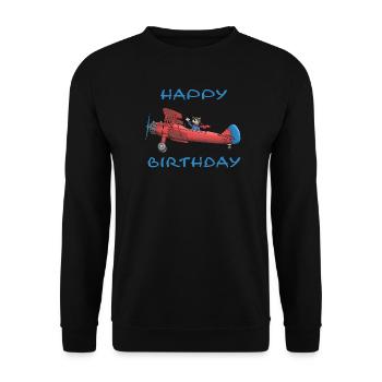 Joyeux anniversaire - Sweat-shirt Unisexe - noir - Devant - Alina (178cm) & Michal (187cm)