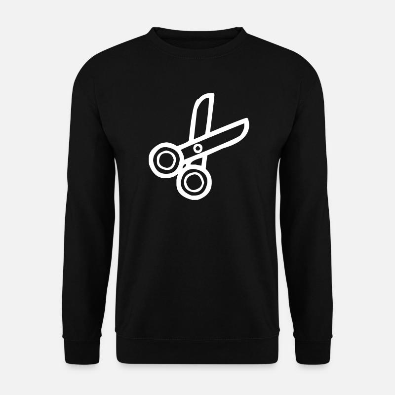 Schere zum Schneiden - Unisex Pullover - Schwarz
