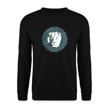 Löwenkopf Reggae Design - Unisex Pullover - Schwarz - Vorne - Alina (178cm) & Michal (187cm)