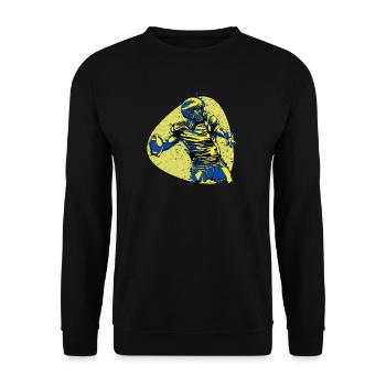 American Football hero quarterback winner vintage - Unisex Sweatshirt - black - Front - Alina (178cm) & Michal (187cm)