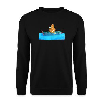 Poisson clown drôle - Sweat-shirt Unisexe - noir - Devant - Alina (178cm) & Michal (187cm)