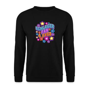 Schlagerfan Schlagermusik Fan Schlager Statement - Unisex Sweatshirt - black - Front - Alina (178cm) & Michal (187cm)