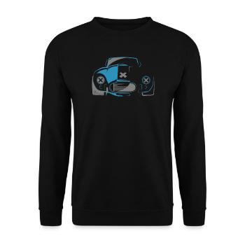 voiture de sport cobra V8 musclecars oldtimer voiture - Sweat-shirt Unisexe - noir - Devant - Alina (178cm) & Michal (187cm)