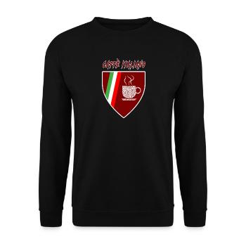 Kaffee Italienisch / Caffè Italiano / Geschenk - Unisex Pullover - Schwarz - Vorne - Alina (178cm) & Michal (187cm)