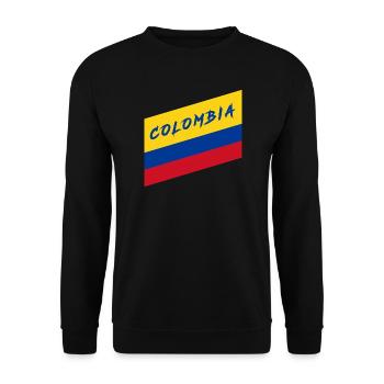 Colombia National Flag / Gift Flag Bogota - Unisex Sweatshirt - black - Front - Alina (178cm) & Michal (187cm)