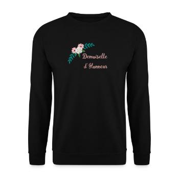 Brautjungfer - Bukolische Sammlung - Unisex Pullover - Schwarz - Vorne - Alina (178cm) & Michal (187cm)