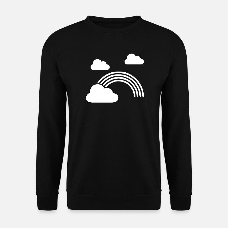 Rainbow with clouds - Unisex Sweatshirt - black