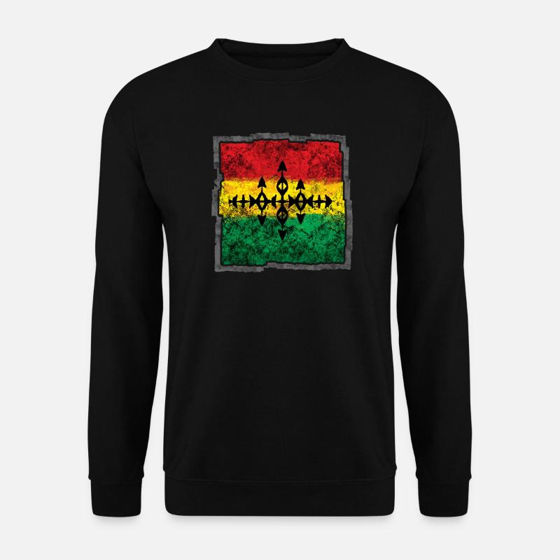 Croix de coloriage Reggae abstrait - Sweat-shirt Unisexe - noir