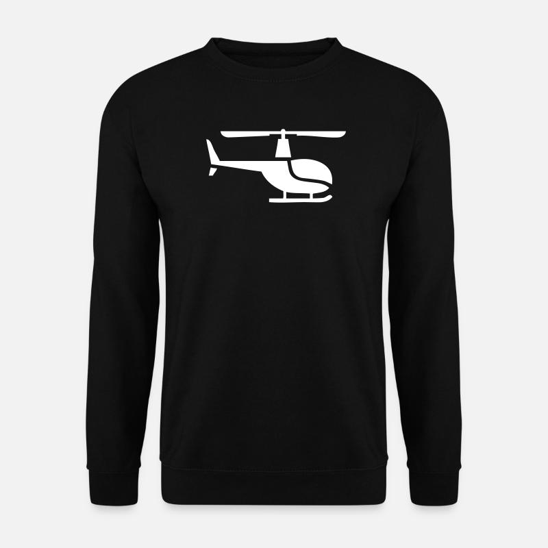 Helicopter sideways - Unisex Sweatshirt - black