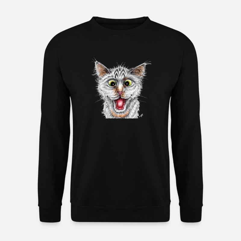 Happy Cat - Unisex Sweatshirt - black