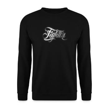 Fighter - Unisex Sweatshirt - black - Front - Alina (178cm) & Michal (187cm)