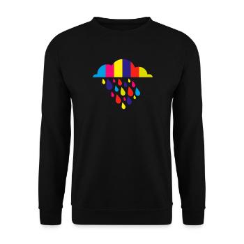 coloré pluie d'automne - Sweat-shirt Unisexe - noir - Devant - Alina (178cm) & Michal (187cm)