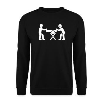 Sciages de bois - Sweat-shirt Unisexe - noir - Devant - Alina (178cm) & Michal (187cm)