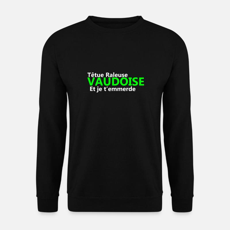 Stubborn grumpy Vaudoise - Unisex Sweatshirt - black
