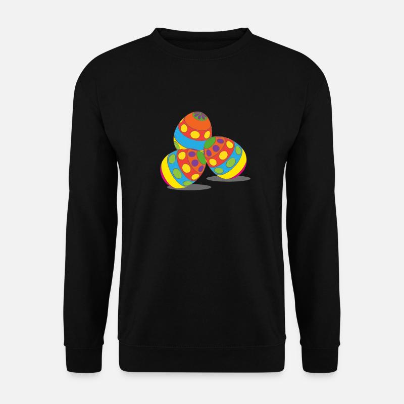 Ostereier, Ostern, frohe Ostern, happy eastern - Unisex Pullover - Schwarz
