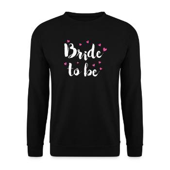 Bachelorette Party Bride Groom Wedding - Unisex Sweatshirt - black - Front - Alina (178cm) & Michal (187cm)