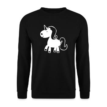 Unicorn horse for children - Unisex Sweatshirt - black - Front - Alina (178cm) & Michal (187cm)