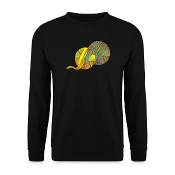 boule de fil - Sweat-shirt Unisexe - noir - Devant - Alina (178cm) & Michal (187cm)
