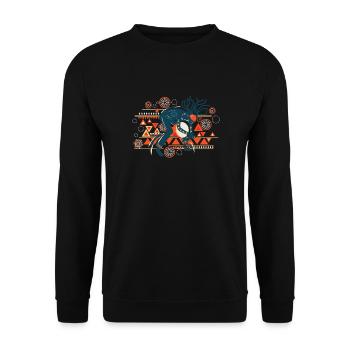 Vibrant Tribal Beast - Unisex Sweatshirt - black - Front - Alina (178cm) & Michal (187cm)
