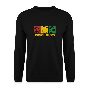 RASTA VIBES - Sweat-shirt Unisexe - noir - Devant - Alina (178cm) & Michal (187cm)