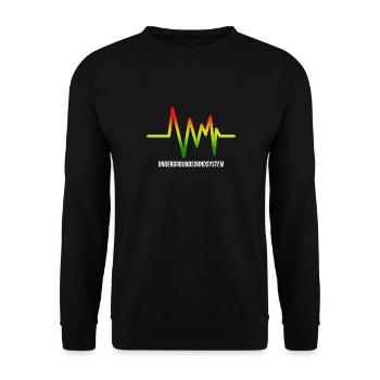 Underground Soundsystem Logo - Unisex Sweatshirt - black - Front - Alina (178cm) & Michal (187cm)