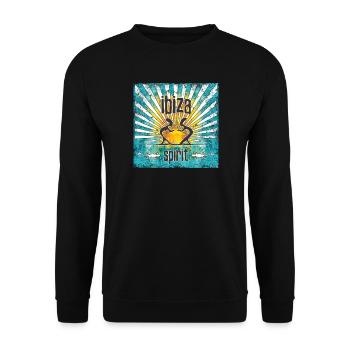 Ibiza Spirit Sun Art Design - Unisex Sweatshirt - black - Front - Alina (178cm) & Michal (187cm)