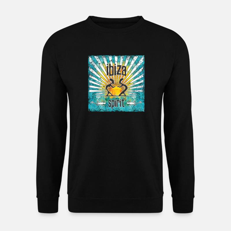 Ibiza Spirit Sonnenkunst Design - Unisex Pullover - Schwarz