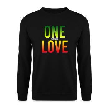 One Love Gradient : Unité dans la couleur - Sweat-shirt Unisexe - noir - Devant - Alina (178cm) & Michal (187cm)