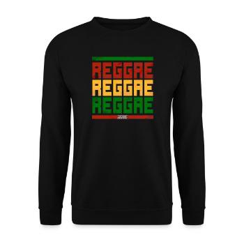 Graphique en bloc de polices reggae - Sweat-shirt Unisexe - noir - Devant - Alina (178cm) & Michal (187cm)