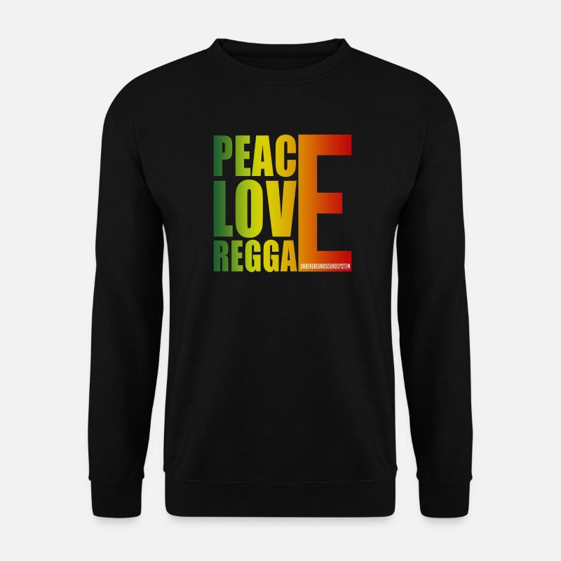 Peace Love Reggae Gradient - Unisex Sweatshirt - black