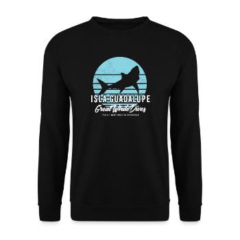 Isla Guadalupe Great White Shark Dives - Unisex Sweatshirt - black - Front - Alina (178cm) & Michal (187cm)