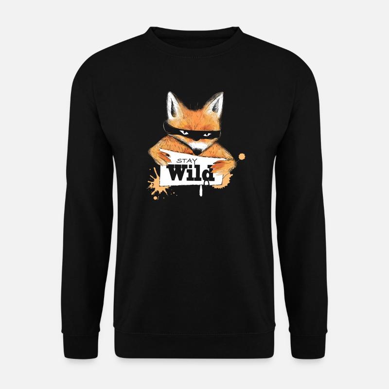 Fox with a message - Unisex Sweatshirt - black