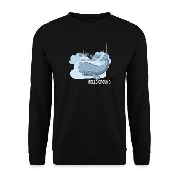 Hello Ground! - Unisex Sweatshirt - black - Front - Alina (178cm) & Michal (187cm)
