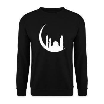 mosquée islam demi-lune relegion foi turquie demo - Sweat-shirt Unisexe - noir - Devant - Alina (178cm) & Michal (187cm)
